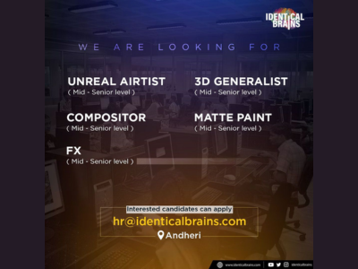 Latest job openings at Identical Brains studios