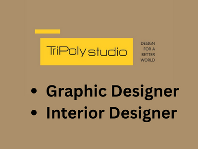 Tripoly studio is hiring Graphic Designer & Interior Designer