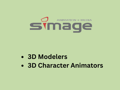 3D Artists required at SIMAGE animation and media ltd