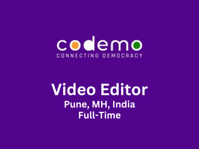 Codemo Technology Solutions looking for a Video Editor