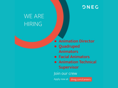 DNEG is hiring for the role of VFX Animators