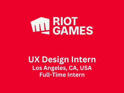 Riot Games is hiring UX Design Intern