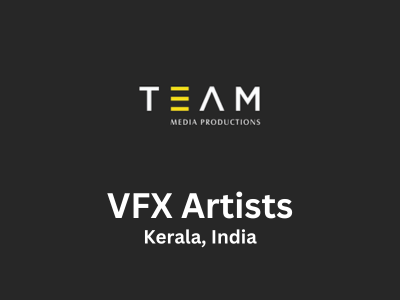 Team Media Productions is hiring for VFX Artists