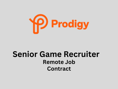 Senior Game Recruiter required at Prodigy Education