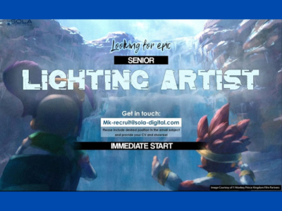 Sola Digital Arts Inc. is hiring Senior Lighting ArtistsTDs