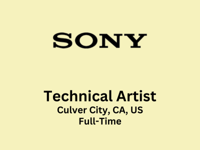 Technical Artist required at Sony Immersive Music Studios