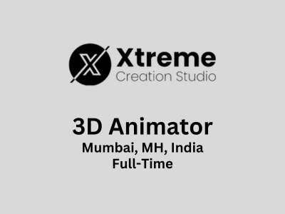 Xtreme Creation Studio is looking for 3D Animator