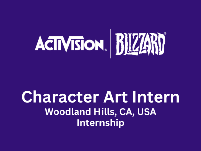 Activision Blizzard is hiring Character Art Intern