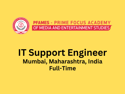 IT Support Engineer required at PFAMES