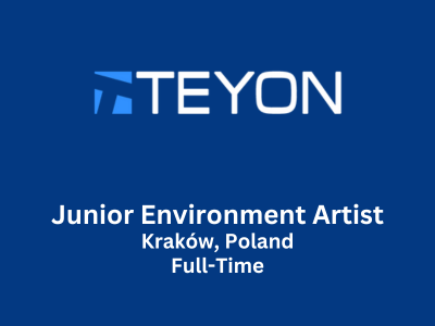 Junior Environment Artist required at Teyon