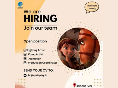 Multiple job openings at Oysta Entertainment