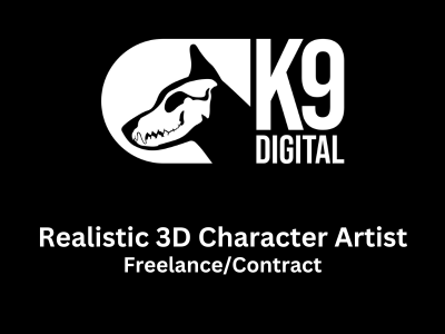 Realistic 3D Character Artist required at K9 Digital