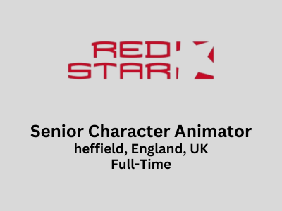 Red Star 3D are seeking a Senior Character Animator