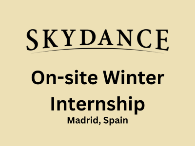 Skydance is offering On-site Winter Internship