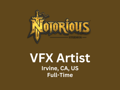 VFX Artist required at Notorious Studios