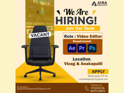 Video Editor required at AIRA Media Group