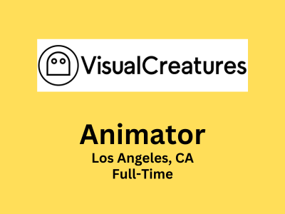 VisualCreatures is looking for Animators