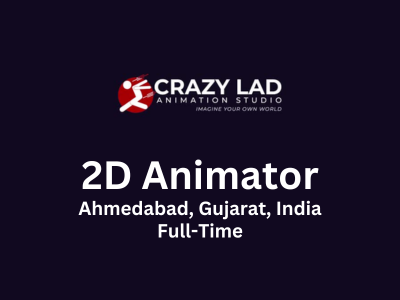 2D Animator required at Crazy Lad Animation Studio