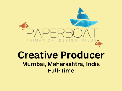 Creative Producer required at Paperboat Design Studios