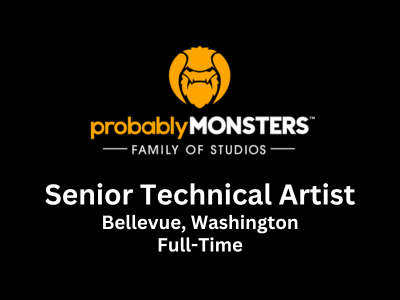 ProbablyMonsters is seeking for Senior Technical Artist