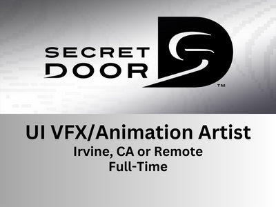 UI VFXAnimation Artist required at Secret Door Studio
