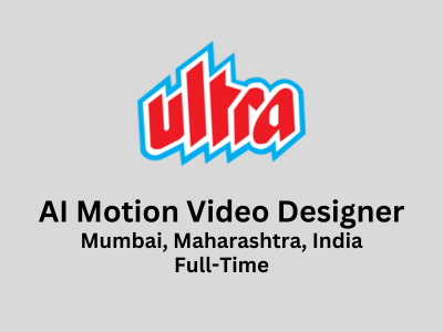 Ultra Media & Entertainment is hiring AI Motion Video Designer