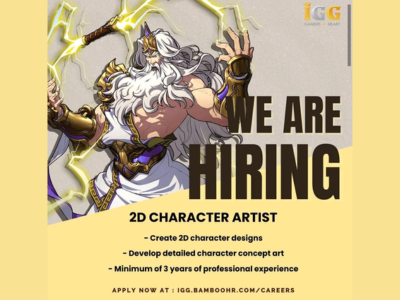 2D Character Artist required at IGG Canada