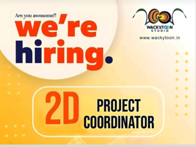 2D Project Coordinator required at Wackytoon Studio