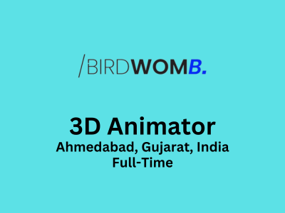 3D Animator required at BirdWomb Studio