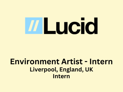 Environment Artist Intern required at Lucid Games