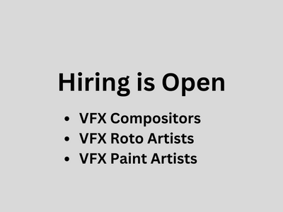 Full-time job openings in the VFX department
