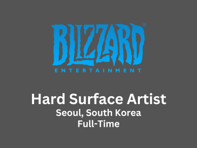 Hard Surface Artist required at Blizzard Entertainment