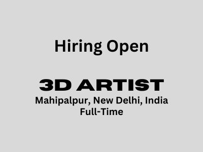 Job opening for 3D Artist in an event based company