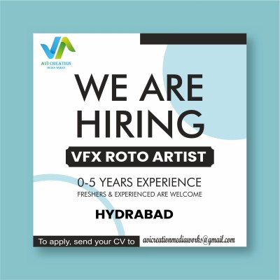 Job opening of VFX Roto Artist at AviCreation Media Works