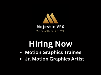 Latest job openings at Majestic VFX Services
