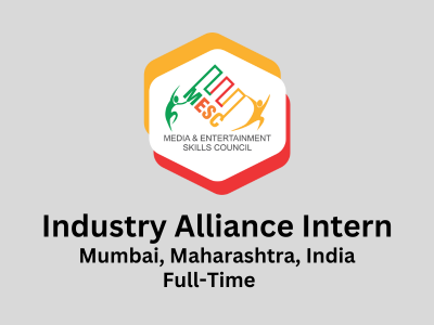 Media & Entertainment Skill Council hiring Industry Alliance Intern