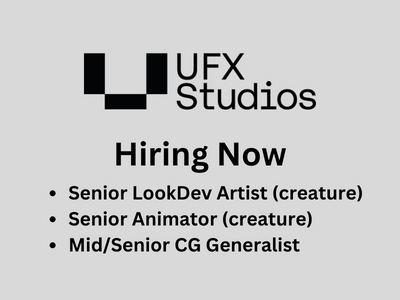 Multiple job openings at UFX Studios