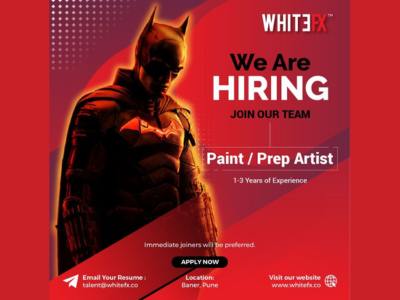 PaintPrep Artists required at WhiteFX Studio