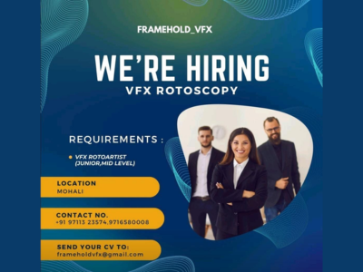 VFX Rotoscopy Artist required at FrameHold VFX
