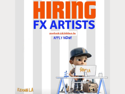 FX Artists are required at Kiddan LA