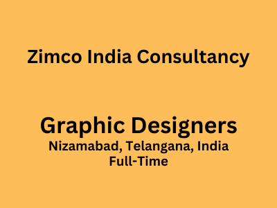 Graphic Designers required at Zimco India Consultancy