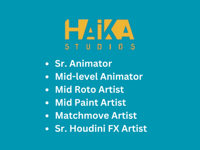 Multiple job openings at Haika Studios