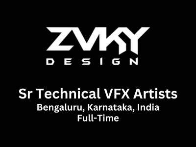 Senior Technical VFX Artists required at Zvky Design Studio