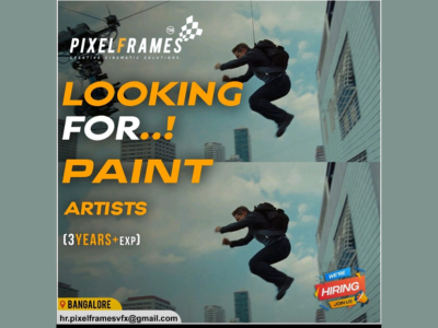 VFX Paint Artists required at Pixelframes VFX Studios