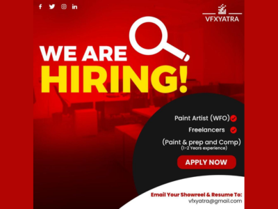 VFX Yatra Studio is looking for PaintCleanup Artists