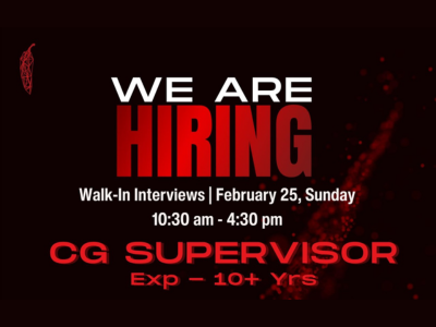Walk-In at Red Chillies VFX for CG Supervisor
