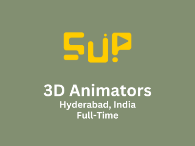 3D Animators required at Swipe up Productions