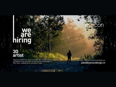 3D Artist required at Eyecon Design Pvt. Ltd.
