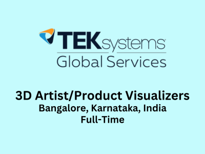 3D ArtistProduct Visualizers required at TEKsystems