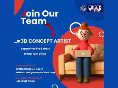 3D Concept Artist required at The Lead Vision